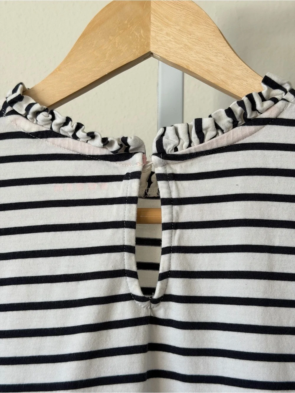 Boden Cream Supersoft Frill Detail T-Shirt (US 12)